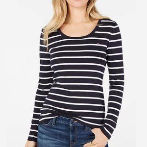 TOMMY HILFIGER Cotton Striped Long-Sleeve T-Shirt Size: